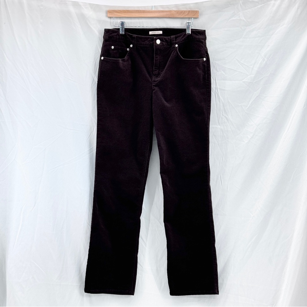 Jones New York Slim Bootcut Stretch Corduroy Jeans Chocolate Brown Women Size 8